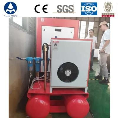 Low Noise High Efficiency Electric Stationary Rotary Screw Type Air Compressor for Industrial