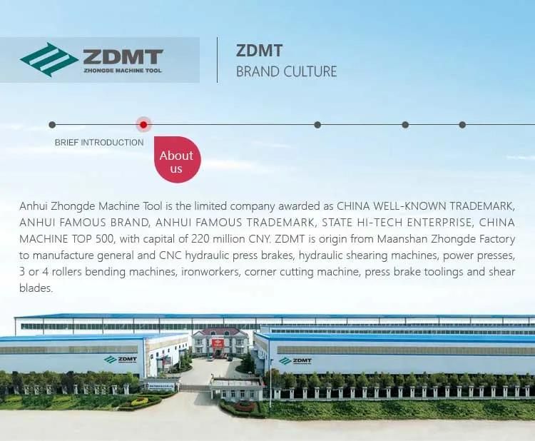 Zdmt Hydraulic CNC Sheet Press Brake