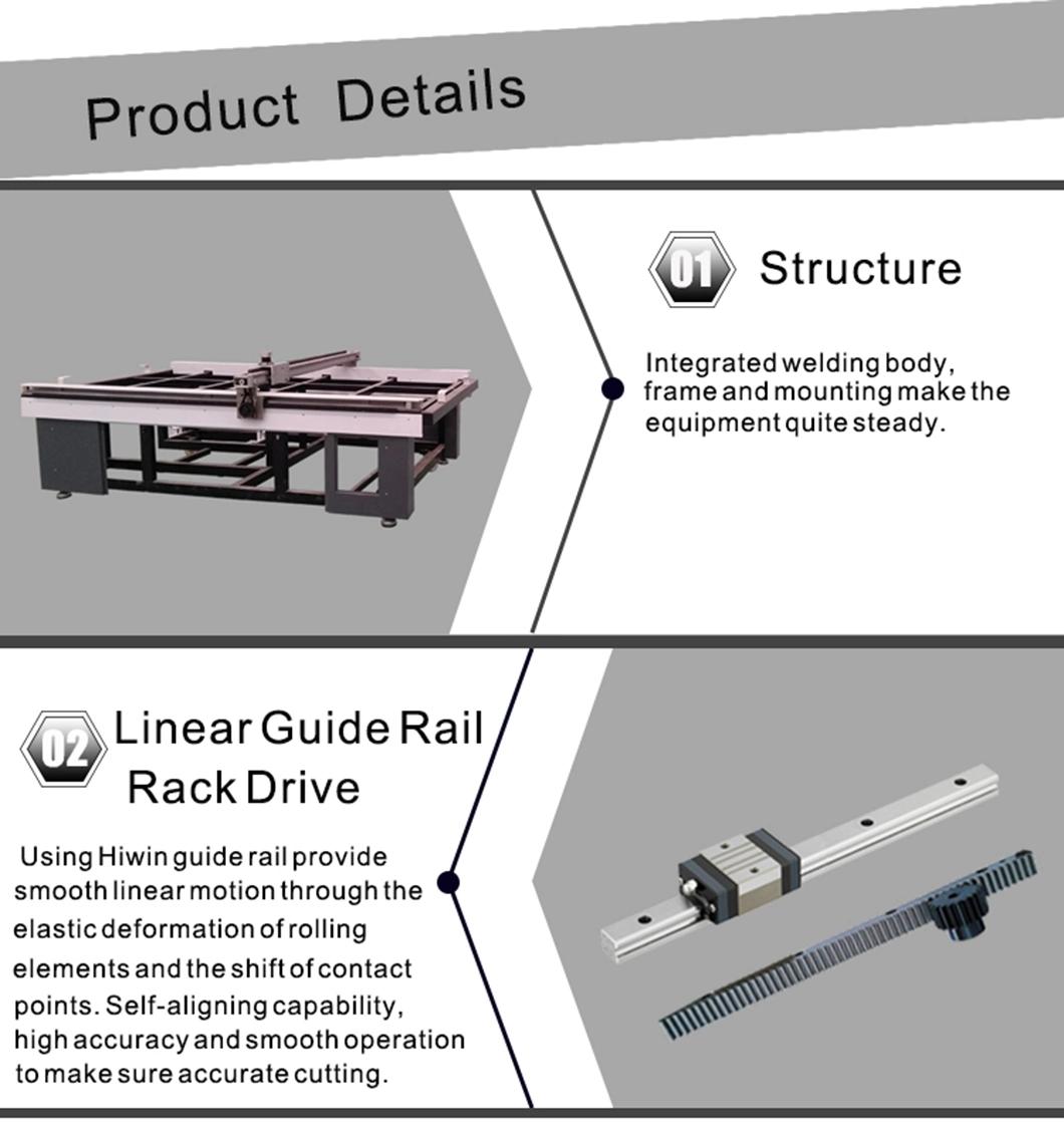 High Accuracy Vibrating Knife Cutting Machine for Table Cloth Industry