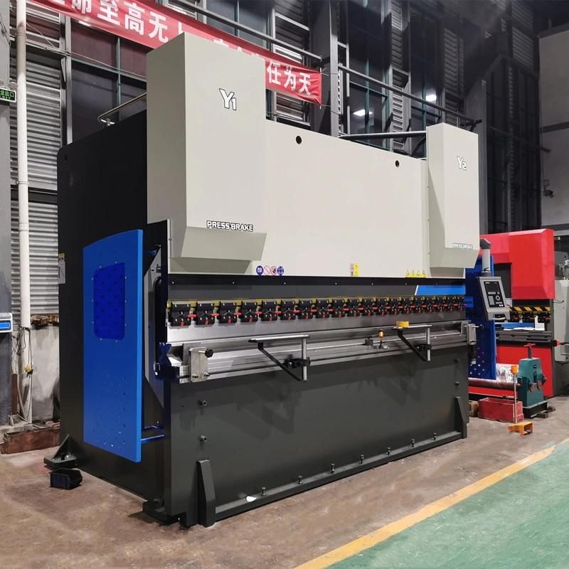 We67K-110t/3200 3+1 Axis Sheet Bending Machine Hydraulic Press Brake with Delem Controller Da52s