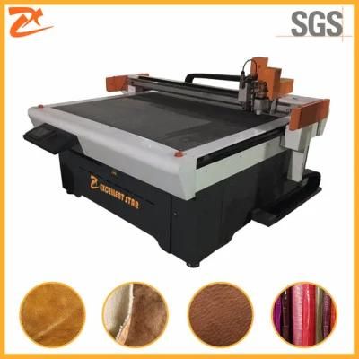 Vibrating CNC Hobbing Leather Bags Cutting Machine 1214