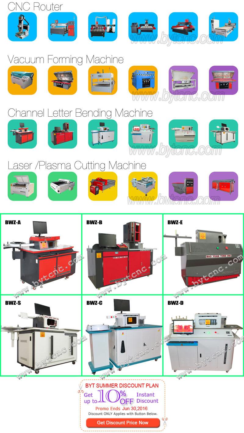 Bytcnc Easy Use Aluminium Profile for Letter Bending