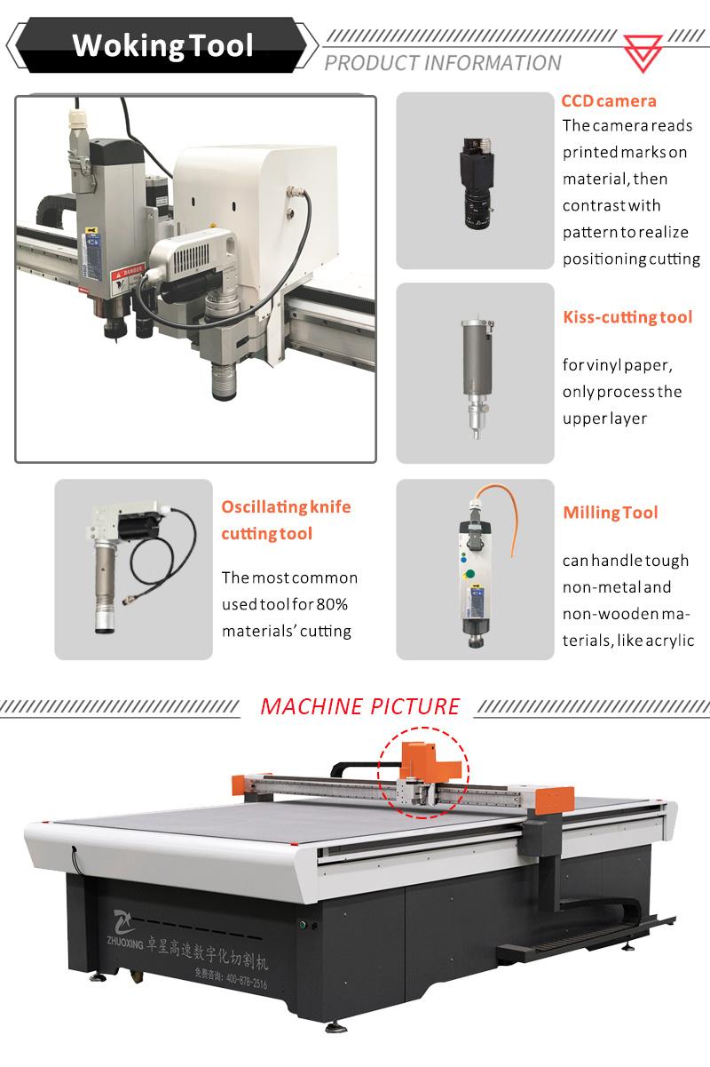 Ready to Ship Cardboard Gaskets Cork Carbon Fiber Corrugated Carton Boxes Vinyl Sticker Kt Boards Cutting Digital Flatbed Cutter with CE