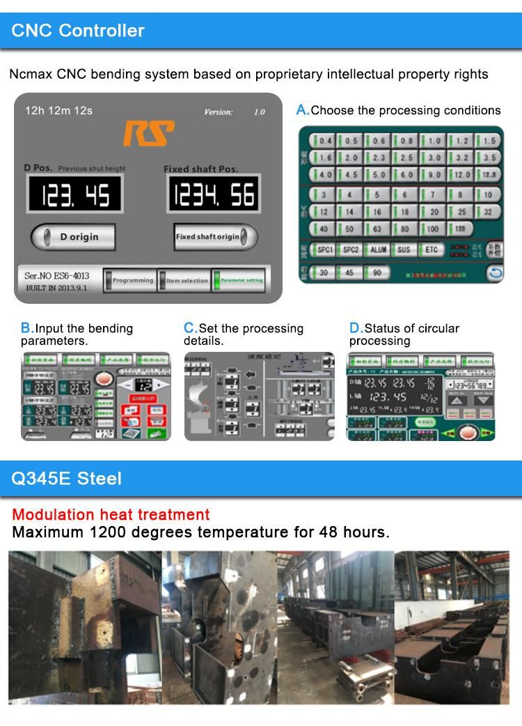 Q345e Steel Imported Servo Motors Fool-Proof Operation CNC Press Brake