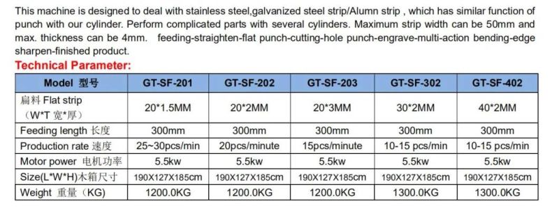 P26 Flat Strip Forming & Punching Machine Gt-Sf Series