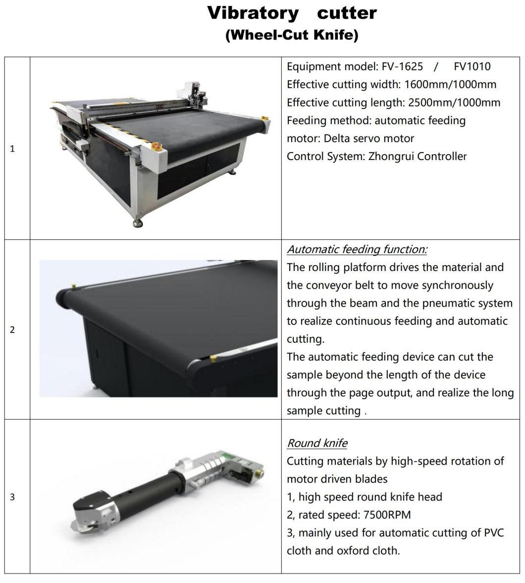 CNC Oscillatory Vibratory Knife Cutter for Cloth Fabric Leather Garments