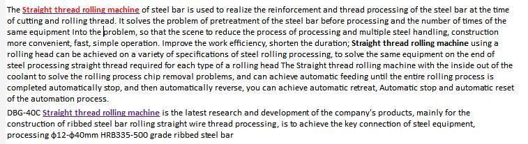 Reabr Thread Cutting Machine Auto Rebar Upsetting Machine