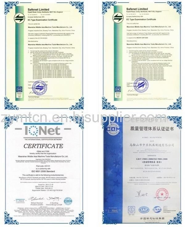 Hydraulic Machine Tool (Wc67k-160t*4000) with ISO9001 Certification Bending Machine