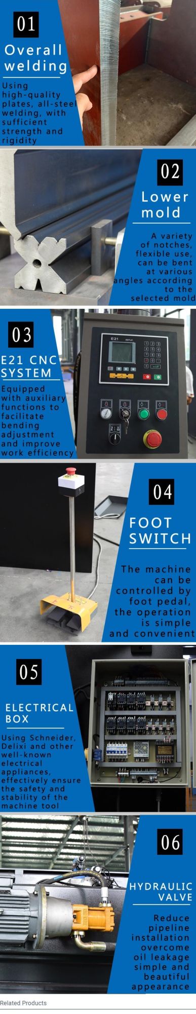 Safe High Efficient CNC Hydraulic Electrical Press Brake Bending Machine
