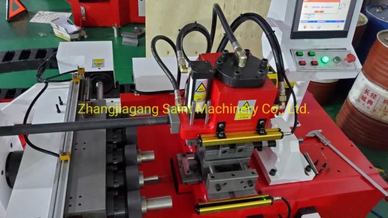 Top-Rated Hot Sale Automatic Single-Head Straight Punching Two-Station Tube End Forming Machine for Metal Tube Pipe Processing