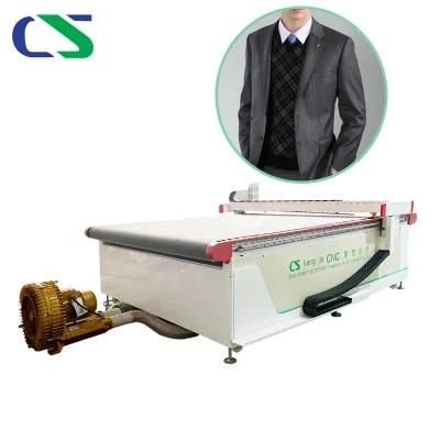 CNC Conveyor System Fabric Cutting Machines Round Knife Cloth Cutting Machine for Sale