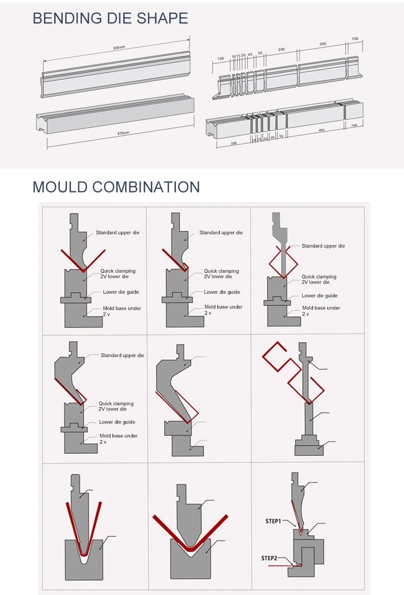 Force 100t Easy Stroke Adjustment Speed Change Setting Lever Bending Machine