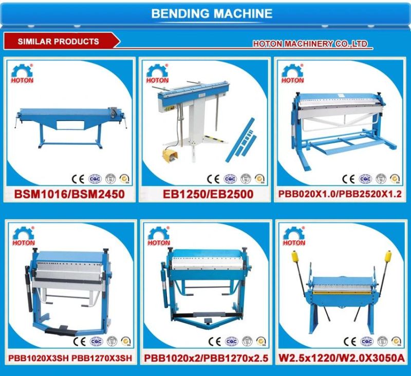 Pan and Box Folding Machine (Manual Bending Machine PBB1270/2 PBB1520/1.5)