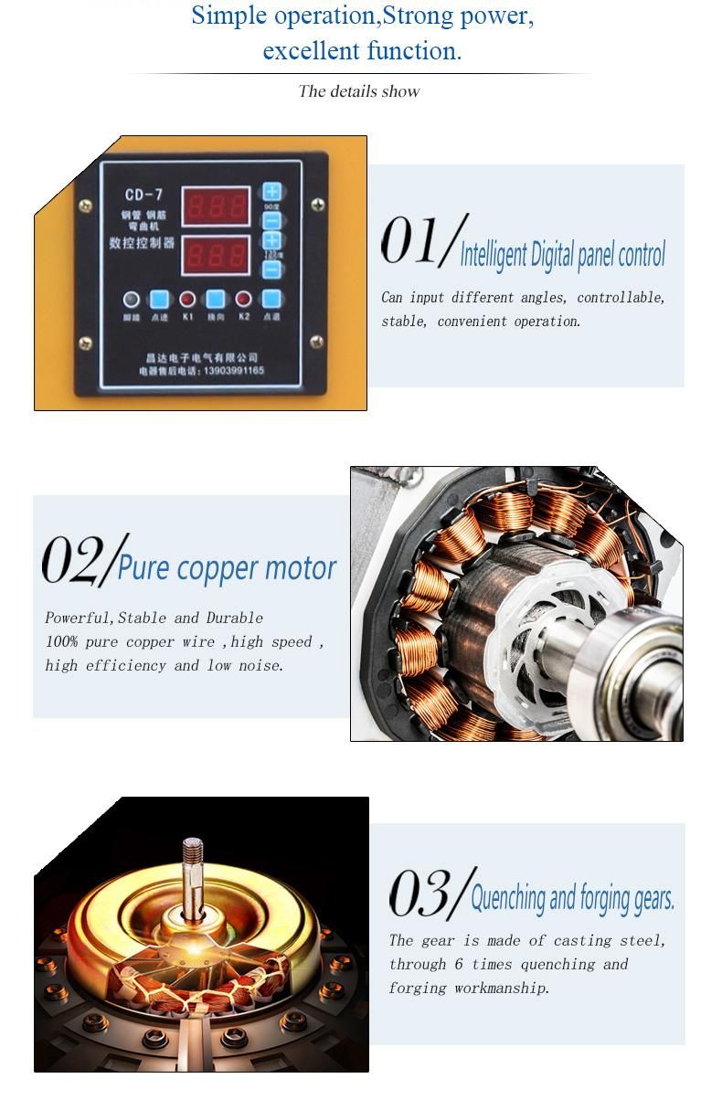 GF20 6-20mm Steel Bar Bending Machine Construction Tool