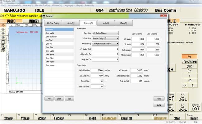 Onejet Three Axis Waterjet CNC Controler