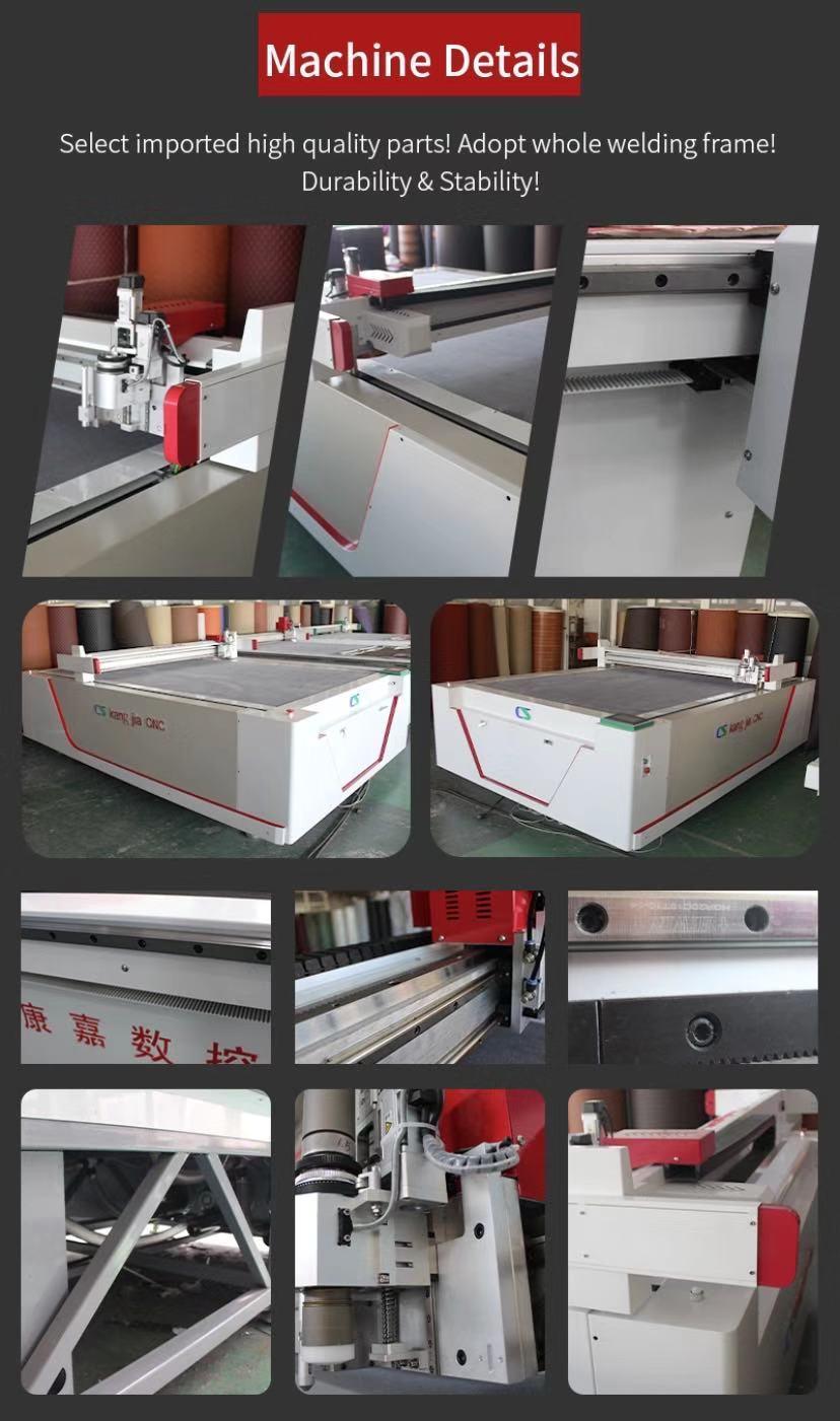 CNC Oscillating Knife Leather Fabric Rubber Foam Sponge Cutting Machinery with CE & ISO Certificate