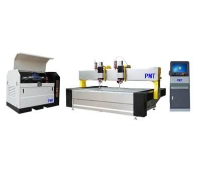 Double Heads Water Jet Cutting Equipment Pmt50he-2516-2z Waterjet Cutter for Glass Marble Metal Material