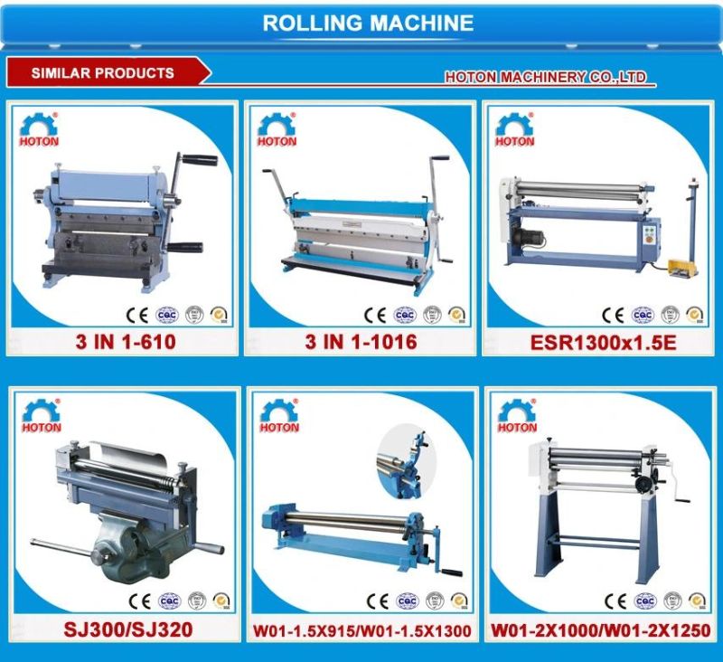 Electric Metal Sheet Slip Rolling Machine (Manul Slip Roller ESR-1300X1.5 ESR-1300X1.5E)
