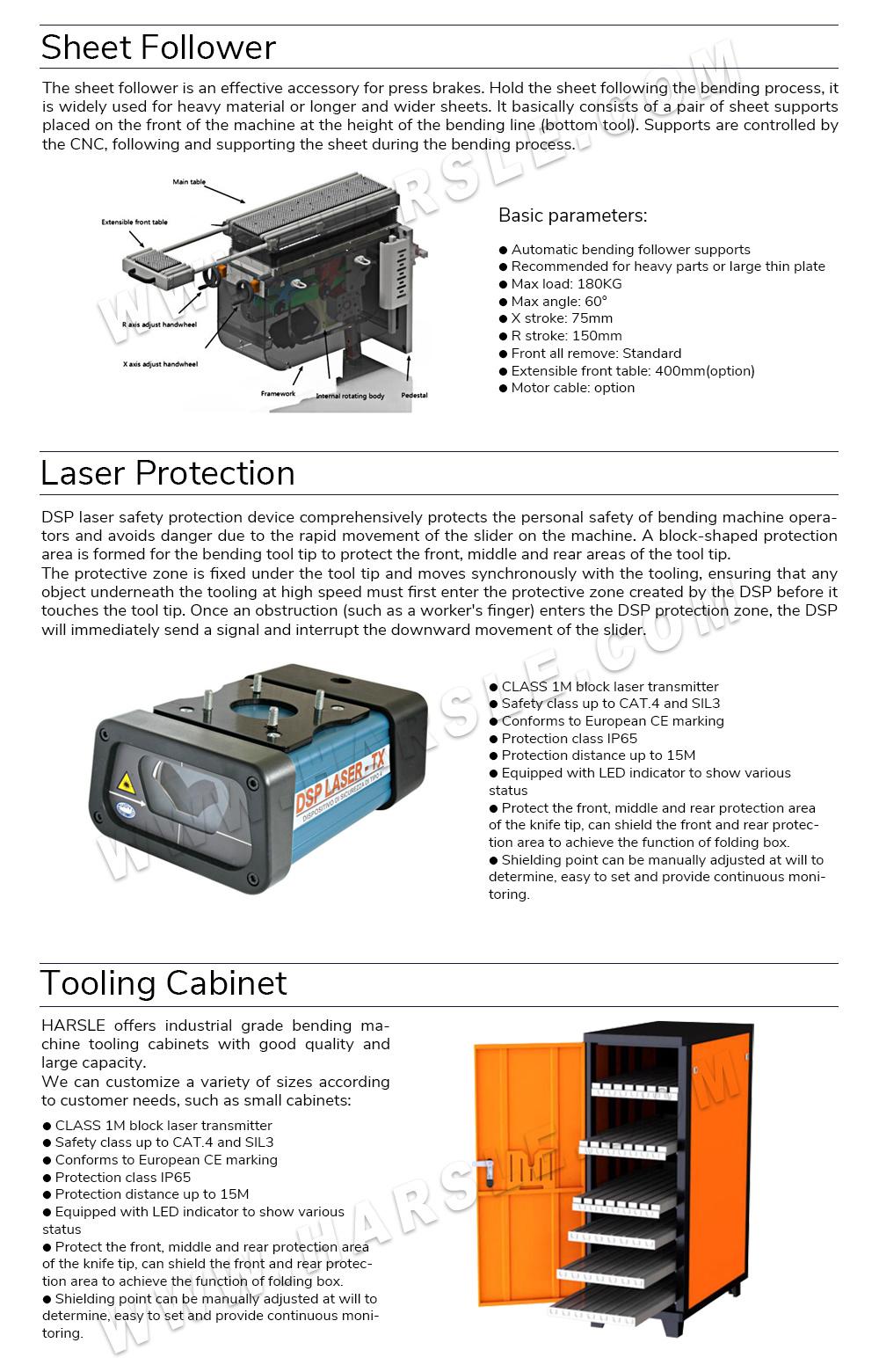 High Accuracy Sheet Metal Fabricate 300t/3200 CNC Nc Hydraulic Press Brake with Da-58t System