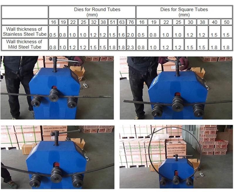 Multifunctional Pipe Bender Stainless Steel Tube Bending 1500W (HHW-76B)