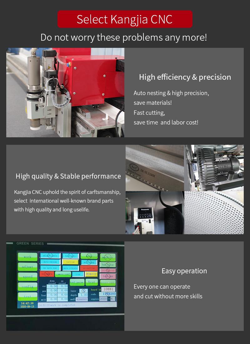 Digital Machine PVC Fabric Leather Cutting Machine with ISO 9001: 2000 Certification