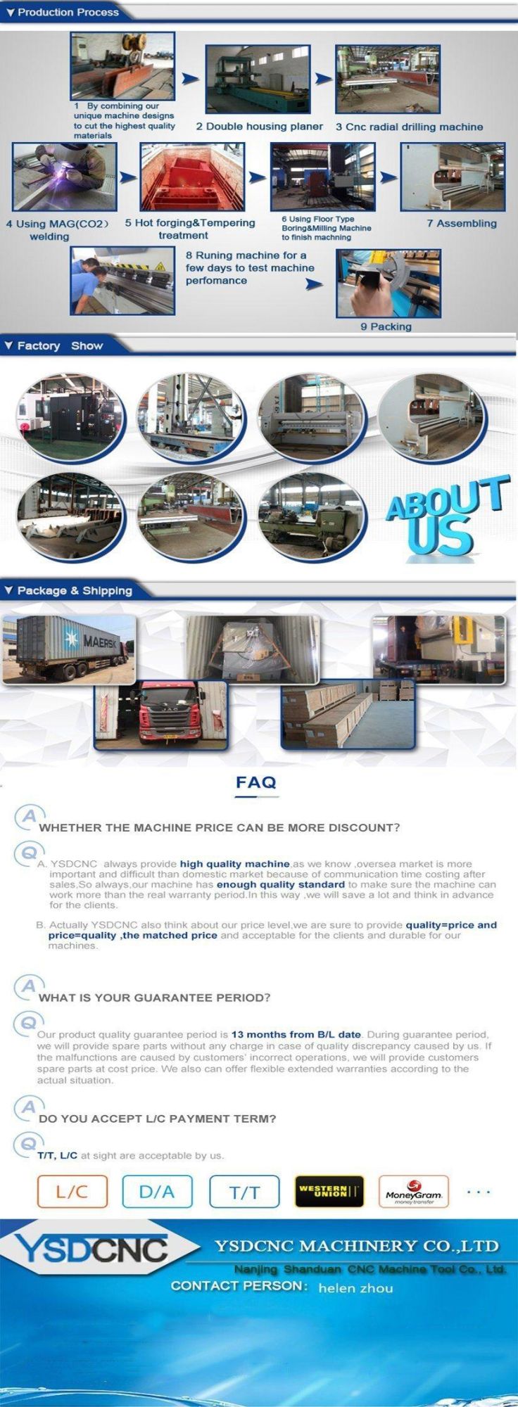 200 Ton/3200 Electro-Hydraulic Servo CNC Press Brake