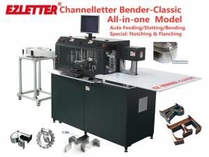 Top-Quality All-in-One Channelletter Bending Machine Auto Feeding/Slotting/Bending/Notching/Flanging (EZBender-Classic)