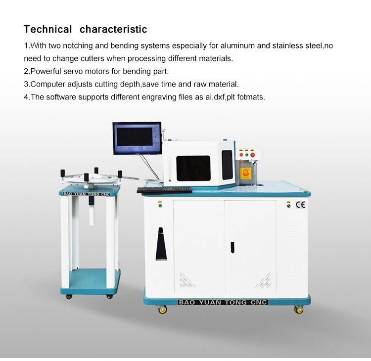 Bytcnc- Multifunction Aluminum Stainless Steel Channel Letter Bending Machine