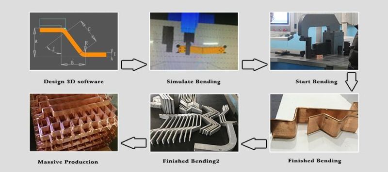 CNC Hydraulic Copper Aluminum Busbar Servo Bending Machine with 3D Software in China