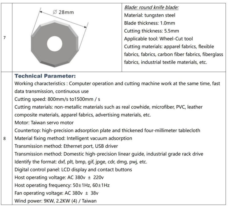 CNC Oscillatory Vibratory Knife Cutter for Cloth Fabric Leather Garments