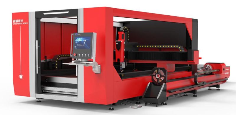 Enviromentally Friendly Dual-Use Tube Plate Laser Cutting Machine with Pallet Changer