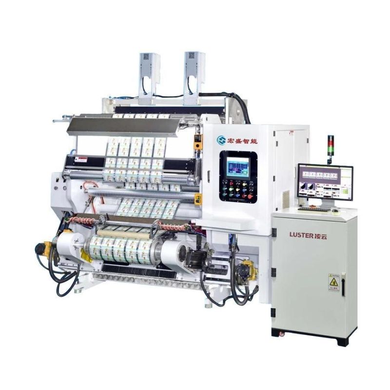High Speed Min Automatic Roll Paper Label Inspection Inspecting Rewinding Machine