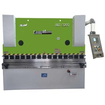 Wc67K-80t/3200 Nc Press Brake Machine Hydraulic Metal Sheet Folding Equipped with E21 System