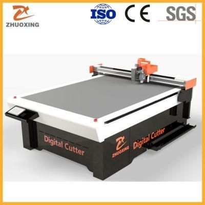 Shoes and Bags Materials Machinery Leather, PU, Fabric, PVC, Textile Flatbed Cutter Oscillating Knife Cutting Machine