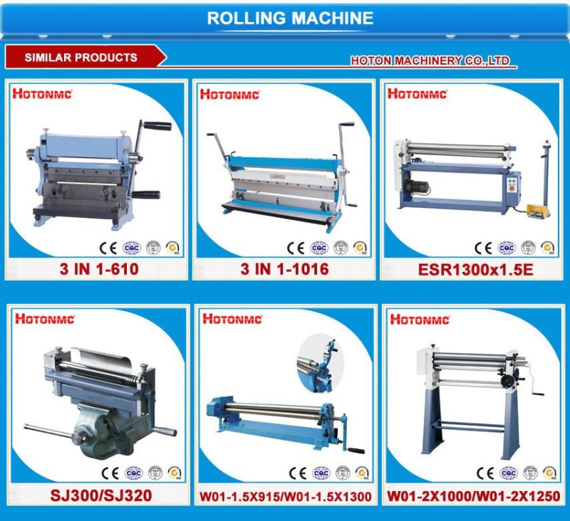 Manual Slip Rolling Machine (Sheet Metal Roller W01-0.8X305/610/915/1000)