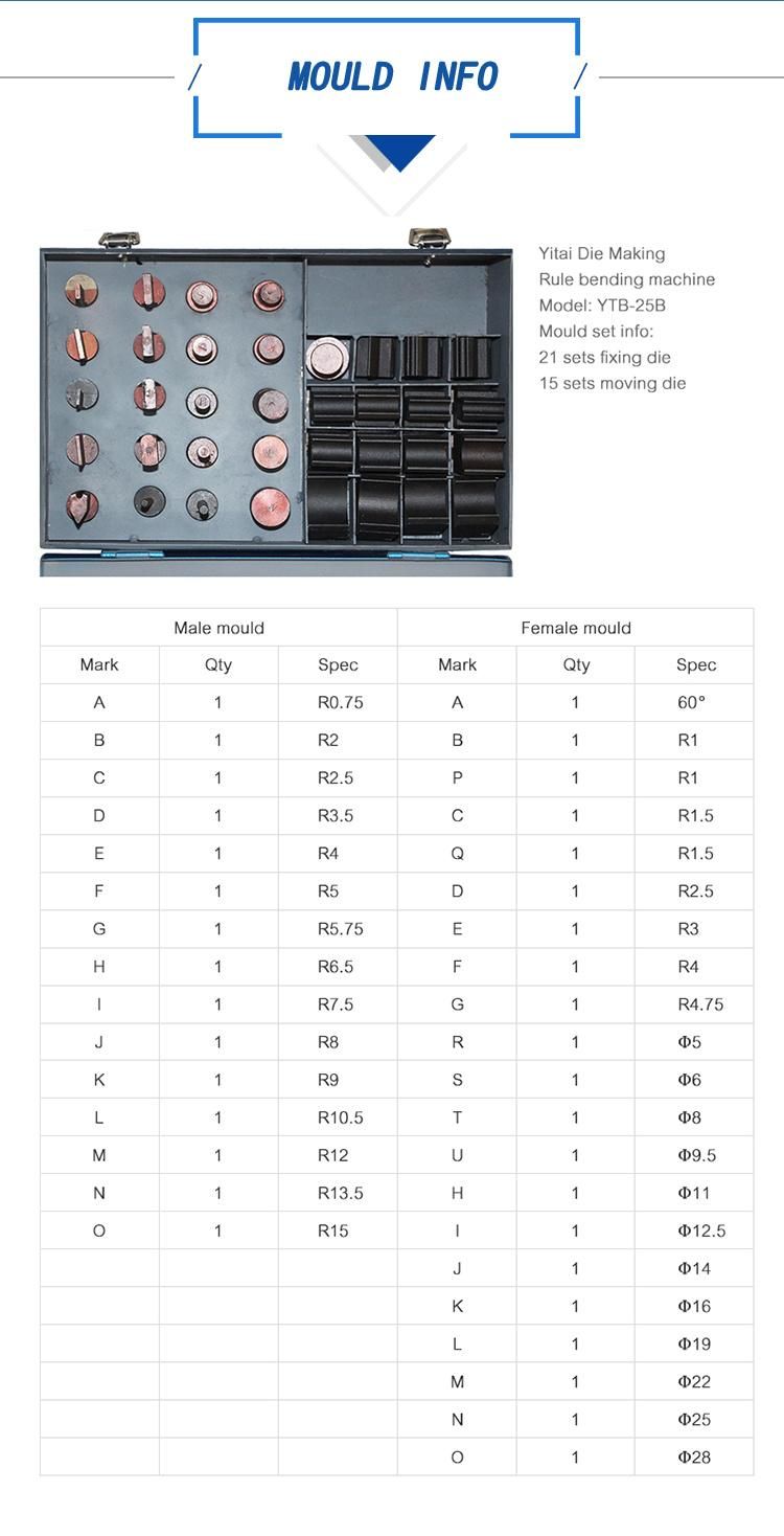 Flat Rule Die Cutting Manual Bender Die Blades Machine