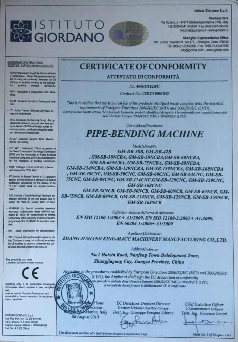 CE Certificate Sofa Making Hydraulic Bending Machine Semi Automatic Hydraulic Pipe Bender GM-76ncb