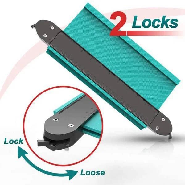 1 Set of 210-Inch Self-Locking Profile Gauges, Profile Gauges, Woodworking Measurement, Gauge-Taking Type I386044