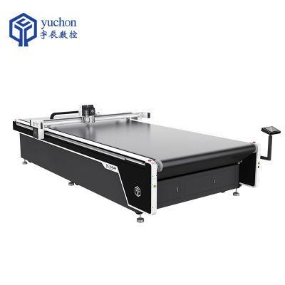 Yuchon CNC Oscillating Knife Cutting Machine for Soft PVC Tablecloth with Automatic Feeding Sysytem