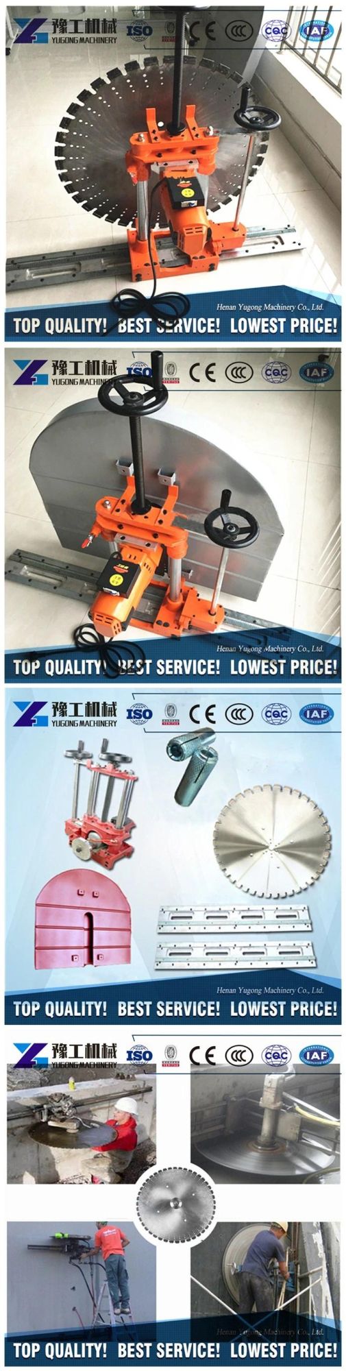 Electric Hydraulic Wall Saw Machine Groove Wall Concrete Cutting Saw Machine