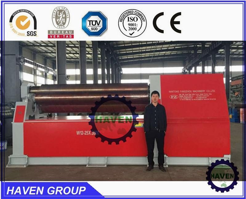 W12S-12X2500 4-Rollers Steel Plate Bending and Rolling Machine