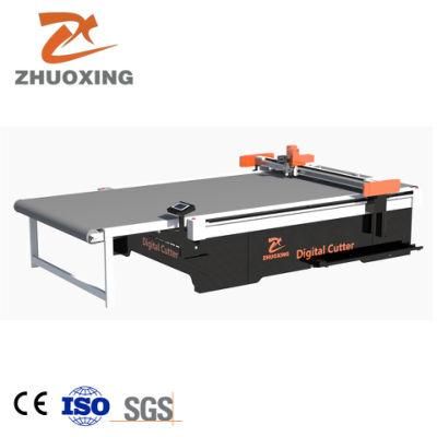 CNC Automatic Fast Speed Round Knife Fabric Cloth Leather Cutting Machine