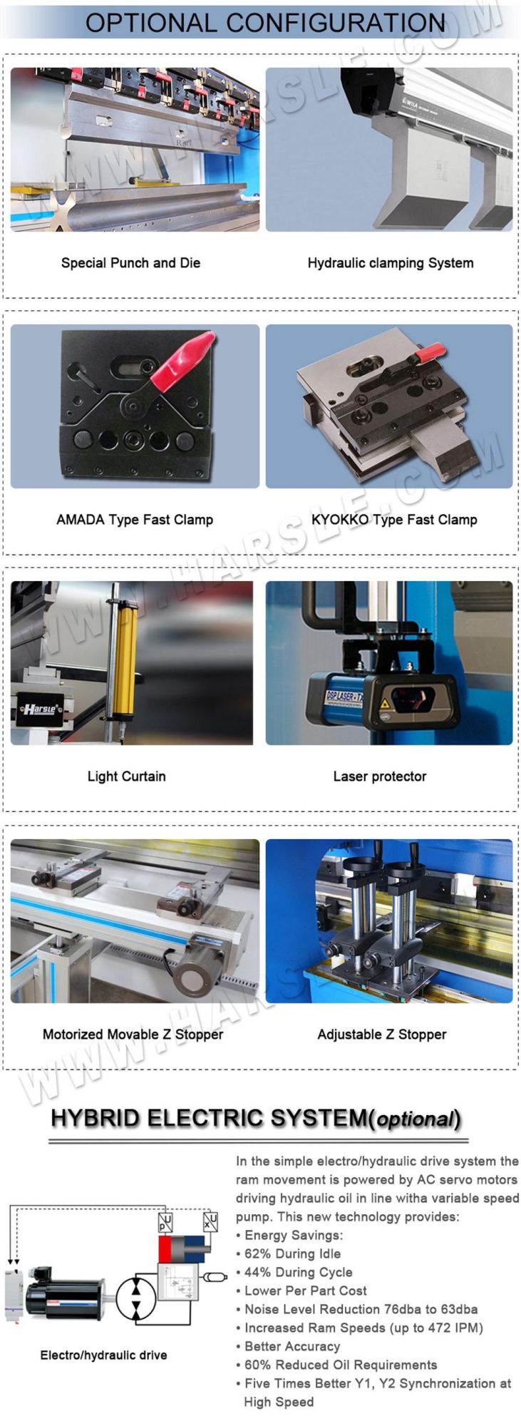 Harsle We67K Electric CNC Nc Hydraulic Press Brake for Metal Plate Bending