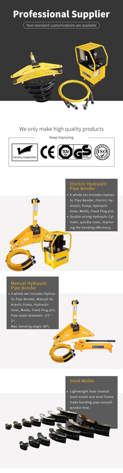 Portable Integrated Hydraulic Pipe Bender for Construction (SOV-DWG)