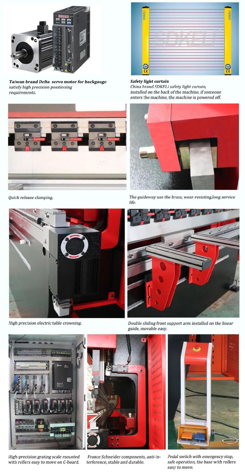 High Precision Hydraulic Folding CNC Plate Press Brake Machine 4+1 6+1 8+1 Axes with CE ISO Certificate