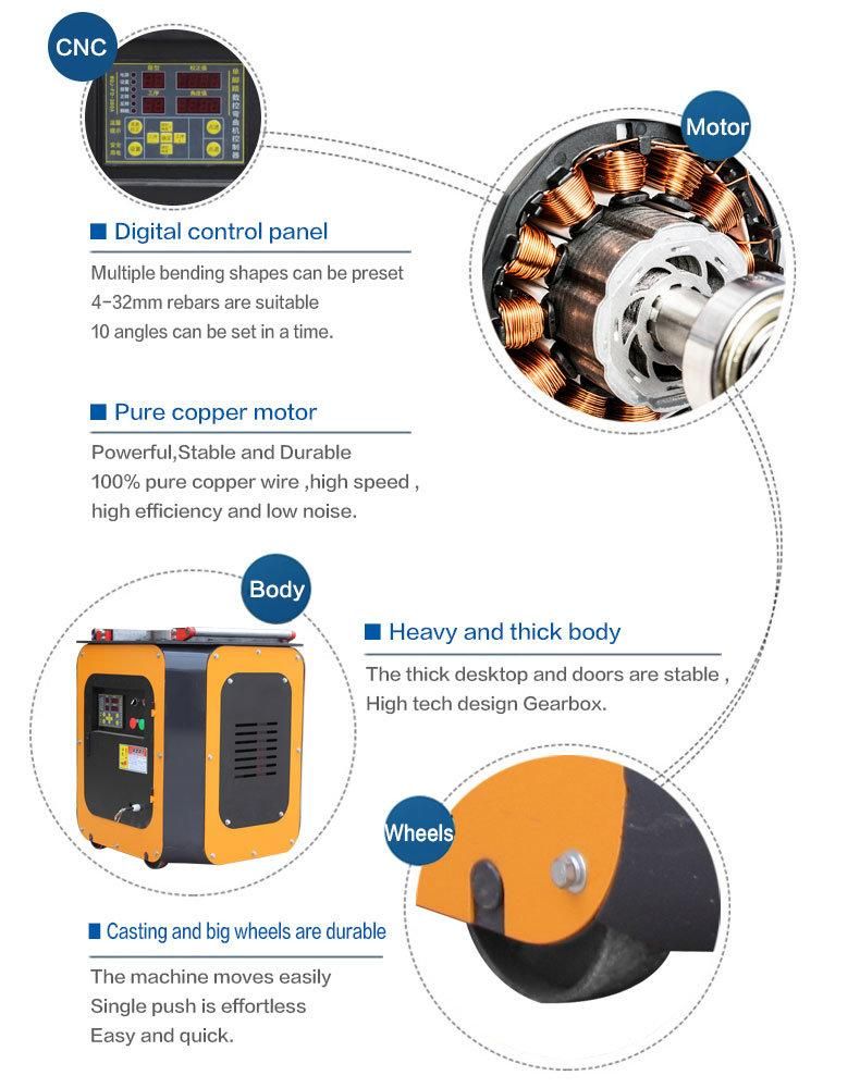 Gw40 Automatic Steel Bar Bender for Construction