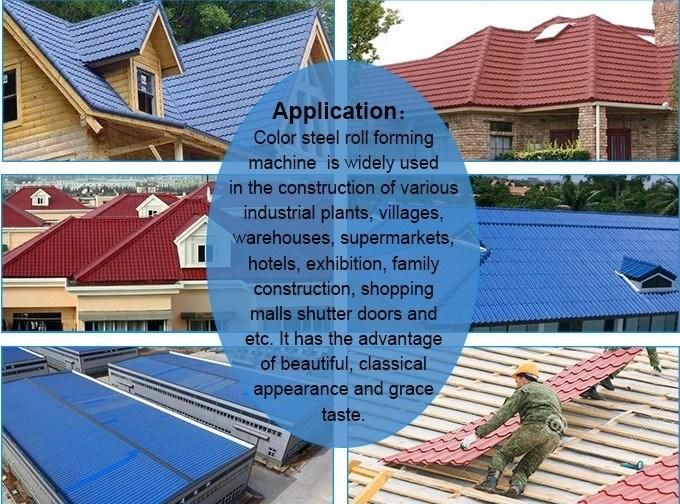 Automatic Glazed Double Metal Roofing Tile Roll Forming Machine Good Price