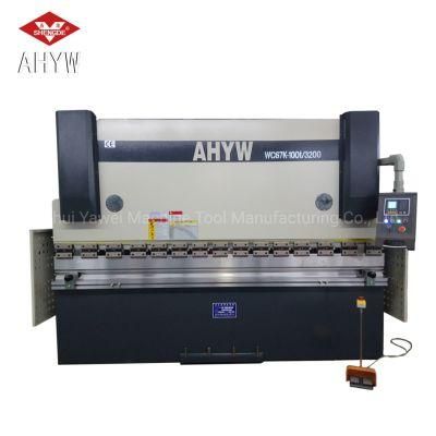 Nc Hydraulic Plate Press Brake (YWT-100T/3200) with E21 Controller