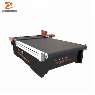 Zhuoxing - Kiss Cut CNC Cutting Machine with Castor Wheel Advertising Industry Flatbed Digital Cutter Factory