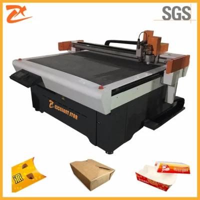 White Cardboard Take Away Food Box Making Cutting Machine No Need Die 1214